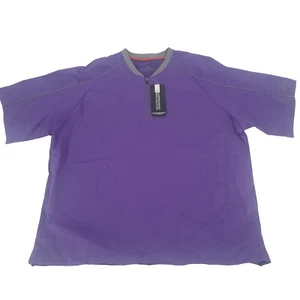Chaqueta de Bateo Mizuno Para Hombres Performance 1/4 Cremallera Manga Corta Talla Mediana - Púrpura - Imagen 1 de 5