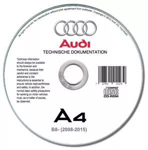 Audi A4 B8 (2008-2015) manuale officina su cd - Foto 1 di 9