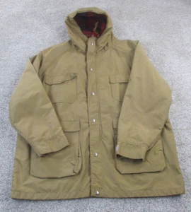 Vintage Woolrich Parka Jacket Mens Large Wool Flannel Lined Mountain Feild Coat - Picture 1 of 17
