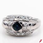 Ring 585/14K White Gold 1 Sapphire Approx. 0,3 CT 16 Diamonds 1,0ct - Value