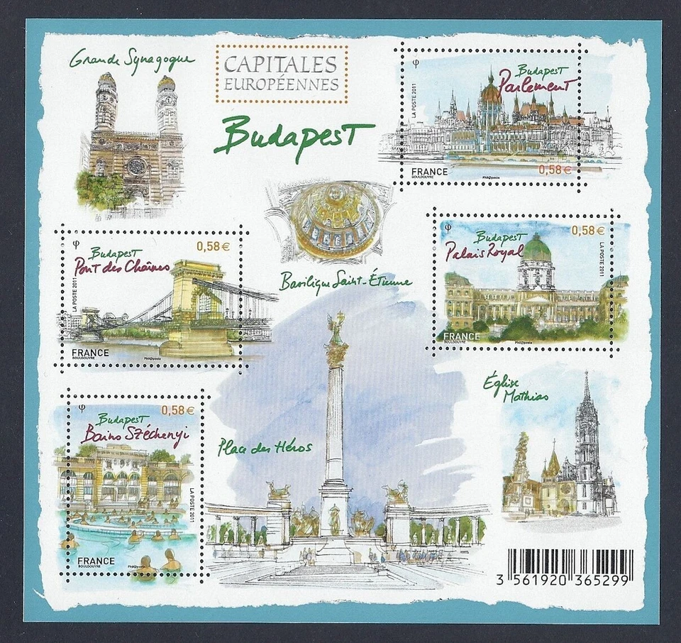 France feuillet F 4538 Capital Européennes Budapest Neuf** 2011 - Photo 1/1