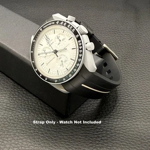 Omega X Swatch MoonSwatch Edición 1965 Negro + Blanco - ¡Solo correa de reloj! - Imagen 1 de 13