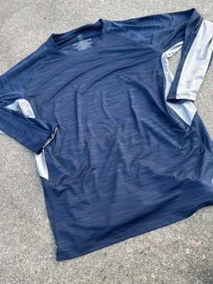 Hang Ten Shirt Mens Sz XXL Blue Long Sleeve UV Protection Pocket Surf Tee - Image 1 of 4