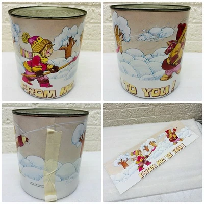 复古!!全新定制 FROM ME TO YOU 冬季雪地礼品工艺罐头 #10 罐装食品标签 — 第 1/4 张图片