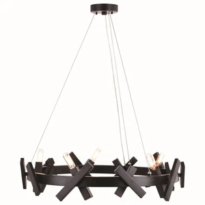 Wells 5-Light Chandelier in Contemporary and Wheel Style 6.5 Inches Tall and 28 - Picture 1 of 8