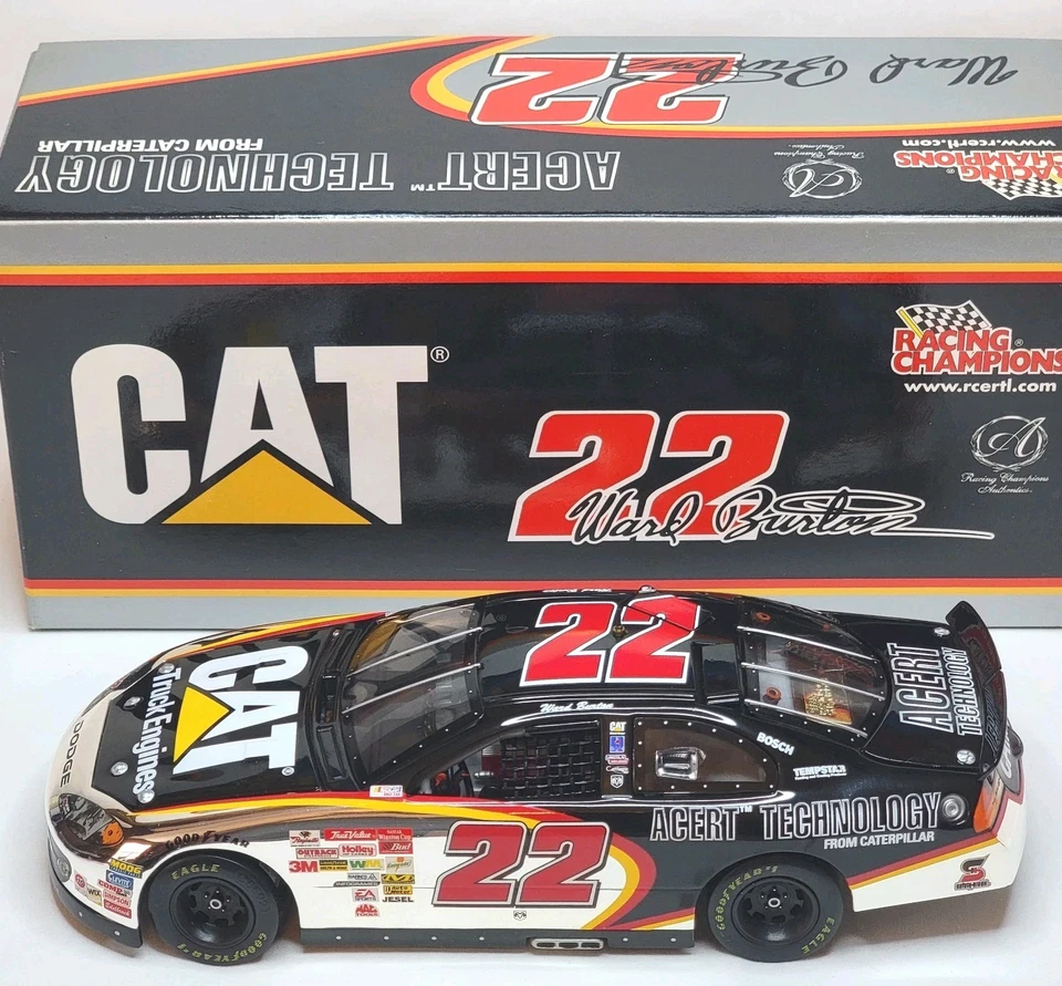 Ward Burton CAT Acert Technology 1/24 Racing Champions Diecast Limited w/ COA - Image 1 of 4