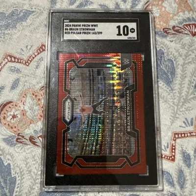 2024 Panini Prizm WWE - Red Pulsar  Prizm - Braun Strowman    143/399 Sgc 10!! - Image 1 of 4