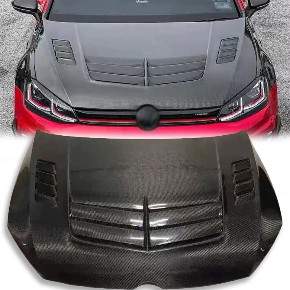 Carbon Fiber Engine Hood Bonnet For Volkswagen Golf 7 7.5 MK7 7.5 GTI VRS Style Foto 1 de 4