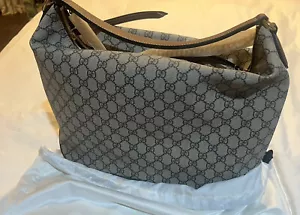 100% AUTHENTIC GUCCI GG Supreme Linea A With Chain Beige Brown Bag - New - Picture 1 of 14