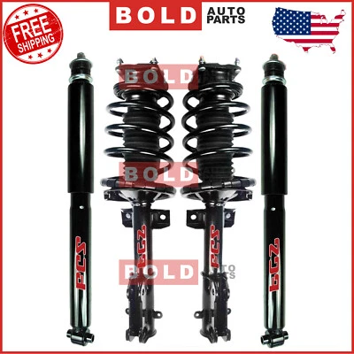 Conjunto completo de molas helicoidais e amortecedores traseiros dianteiros 4 peças FC para Ford Mustang - Imagem 1 de 4