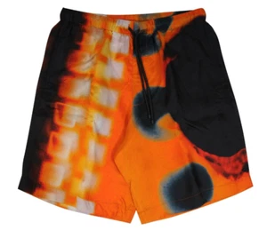 Dries Van Noten Men Piperi Len Lye Print Shorts 46 S Orange Black Viscose Swim - Picture 1 of 15