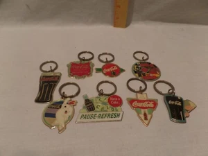 "COCA-COLA" VINTAGE 1990'S LOT OF 8 KEY CHAINS "RARE" UNIQUE COLLECTABLES-METAL - Picture 1 of 3