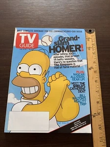 Rare Large Cable TV GUIDE FEB 15-21 2003 GRAND SLAM HOMER SIMPSON 300 EPISODES - Picture 1 of 3
