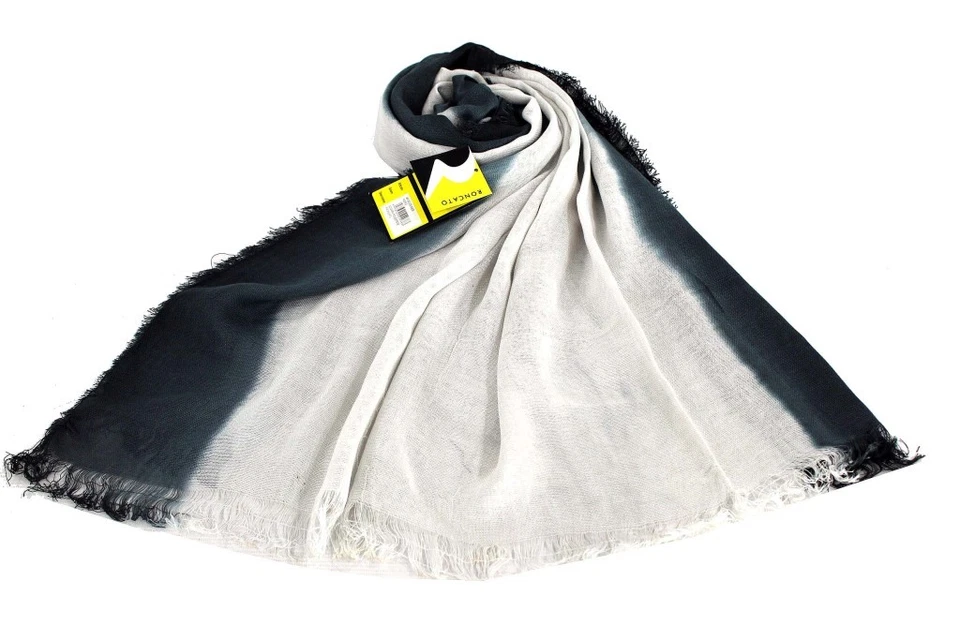 Sciarpa uomo 100% viscosa pashmina sfrangiata sfumata R Roncato 46.80.29 nero - Immagine 1 di 1