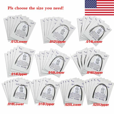 Dental Super Elastic Niti Round Arch Wires Arch Wire for Bracket Braces Alambre - Image 1 of 3