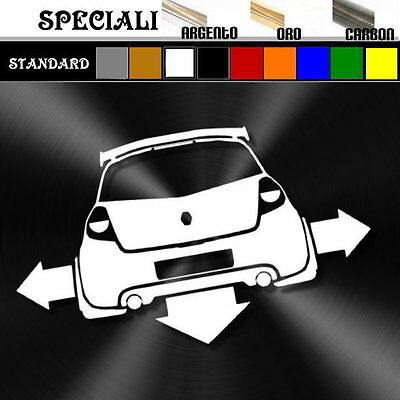 Adesivo Sticker RENAULT CLIO 3 Sport Tuning Down-out Dub Prespaziato,decal Auto • 3.90€