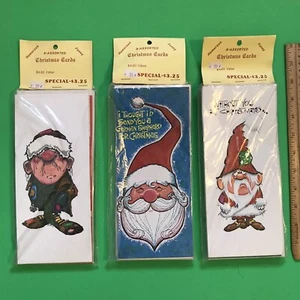 Vtg Christmas Cards Humor Funny Unused 3 Pks 8 Cards In Each Pack (1i4) - Picture 1 of 3
