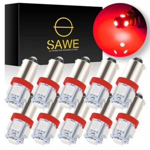 10 x SAWE Rojo T11 BA9S T4W H6W 1895 57 5-SMD Bombilla LED Lámpara para Mapa Domo - Imagen 1 de 5