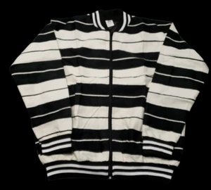 Chicano Chicana Charlie Brown Black White Pattern Serape Jacket Biker Lowrider - Picture 1 of 1