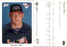 Damian Moss Signed 1996 Best Greenville Braves #21 Card Auto AU