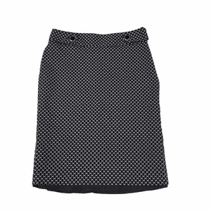 Rafaella Pencil Skirt Black White High Waisted Side Zip Women Size 4 Geo Print - Picture 1 of 9