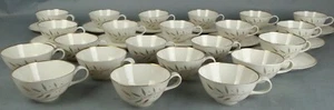 34 Piezas Mediados de Siglo Moderno Siracusa China Elegancia Tazas Platillos Hoja Verde - Imagen 1 de 11