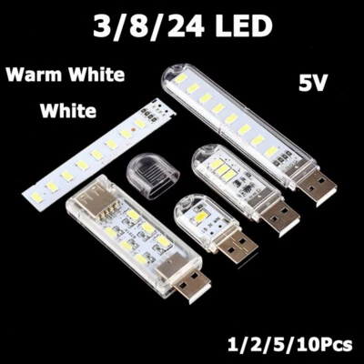 Tragbares USB LED Flexibles Nachtlicht Schreibtisch Leselampen für Laptop Handy - Bild 1 von 4