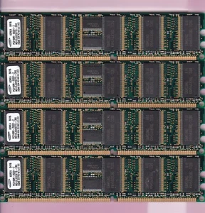 1GB 4x256MB PC2100R DDR-266 ECC REG SAMSUNG M312L3223ETS-CB0 RAM KIT DDR1 RDIMM - Picture 1 of 2