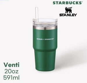 [NEW] LTD STARBUCKS + STANLEY QUENCHER TUMBLER VENTI GREEN 30 OZ 591 ML KOREA - Picture 1 of 4