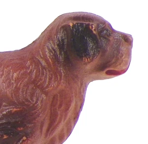 Dog Celluloid Toy Christmas Putz Decoration Train Display #55 Vintage - Picture 1 of 7