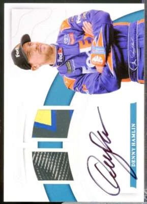 Denny Hamlin Card 2017 Panini National Treasures Dual Tire Signatures Auto #2  - Image 1 of 2