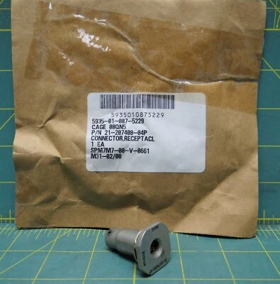 Amphenol 21-207408-4P CH-47 Electrical Receptacle Connector NSN 5935-01-087-5229 - Image 1 of 4