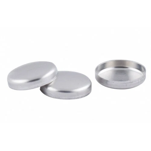 Aluminum Button Caps Hard Dome Caps Tops Size No 30 UK - 50 Pack - Image 1 of 1