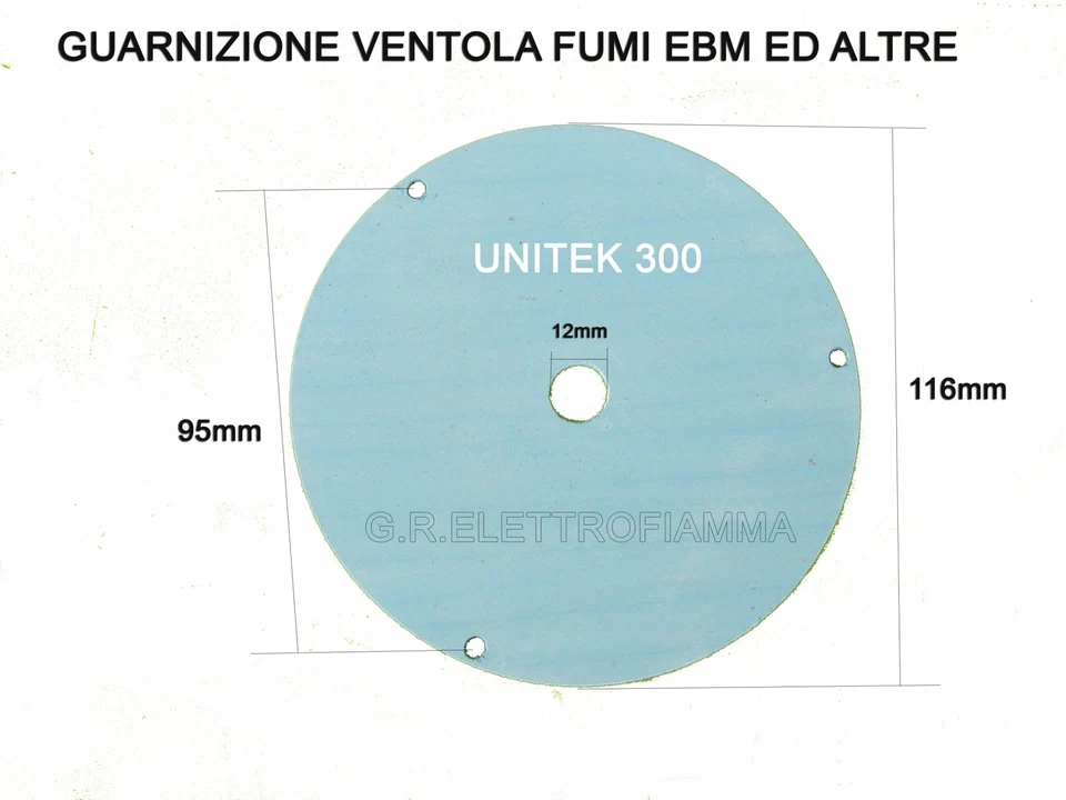 GUARNIZIONE VENTOLA FUMI STUFA PELLET TIPO UNITEK 300 EBM - Immagine 1 di 1