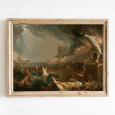Impresión de póster arte de pared pintura Thomas Cole The Course of Empire - Destruction Foto 1 de 4