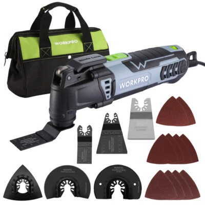 WORKPRO Oscillating Multi-Tool Kit 3.0Amp Corded Replaceable Oscillating Saw Set