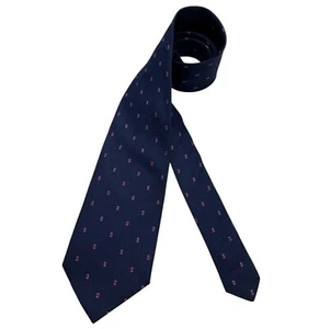 ANDREWS Navy/Purple Geometric Silk LUXURY Tie ITALY - Bild 1 von 5