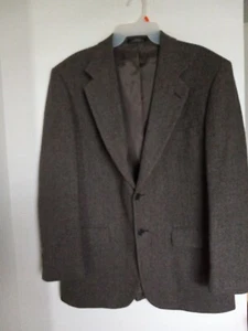 Vintage Towncraft Herren Wolle Sport Mantel Blazer Größe 41R Braun Tweed - Bild 1 von 5