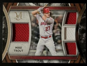 Mike Trout 2022 Topps Museum Collection Quad Game Used Jersey Bat /99 Angels - Picture 1 of 2