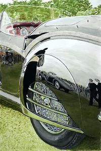 Alfa Romeo "ALFA 8Cs" 30"X20" Firmado, Numerado Giclee Impresión Por Richard Lewis - Imagen 1 de 1