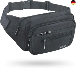 FREETOO Gürteltasche für Damen und Herren mit 6 Reißverschlusstaschen ? wa - Bild 1 von 7