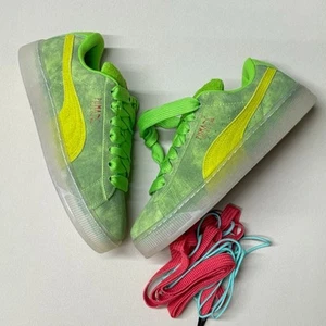 Puma Suede Xl Ghostbusters Slimer Lace Up Mens Green Sneakers Casual Shoes - Picture 1 of 9