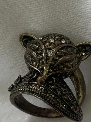 Vintage Fox Ring Women Girls Antique Silver Tone Animal Ring - Image 1 of 4
