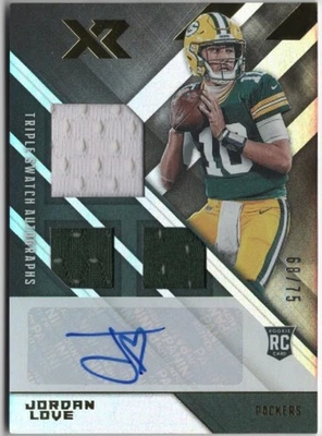2020 Panini XR Triple Swatch Autographs #204 Jordan Love RC /75 - Image 1 of 2