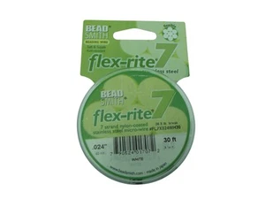 FLEX-RITE Flexrite 7 Strand Beading Wire Nylon Coated Metal 10-1,000 feet CHOICE - Picture 1 of 47