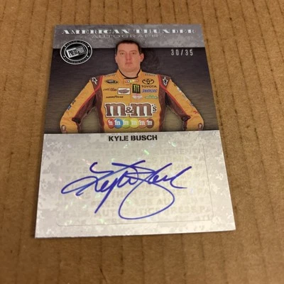 KYLE BUSCH 2014 Press Pass American Thunder AUTO SP /35 #ATA-KYB NASCAR (f3) - Image 1 of 2