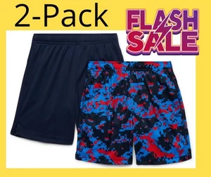 Athletic Works Boy size XL 14-16 HUSKY Performance Shorts with Pockets - 2-Pack - Picture 1 of 8