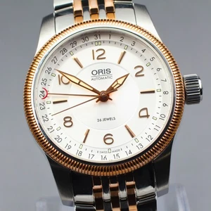 Near MINT ORIS Big Crown Pointer Date 7628-43 Men's Automatic Watch 40mm 1755 - Picture 1 of 23