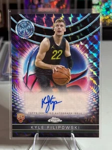 2024-25 Topps Chrome Basketball Kyle Filipowski Black Geometric Rookie Auto 2/2 - Picture 1 of 3