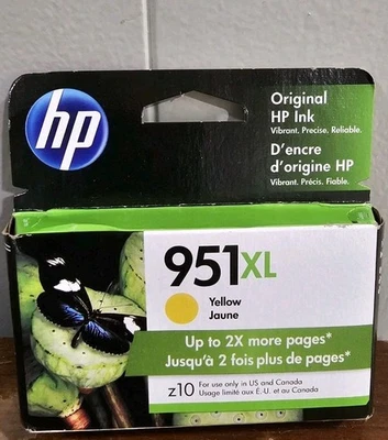 Cartucho de tinta amarillo de alto rendimiento HP 951XL CN048AN genuino OEM caja sellada Foto 1 de 4